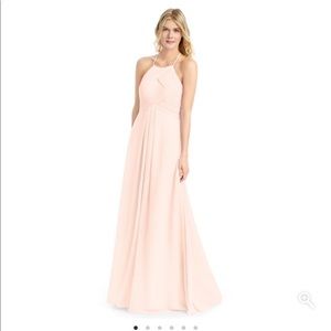 Azazie ginger dress in pearl pink